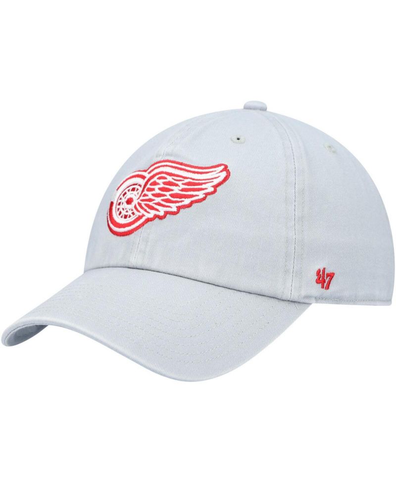 Men's Gray Detroit Red Wings Team Clean Up Adjustable Hat