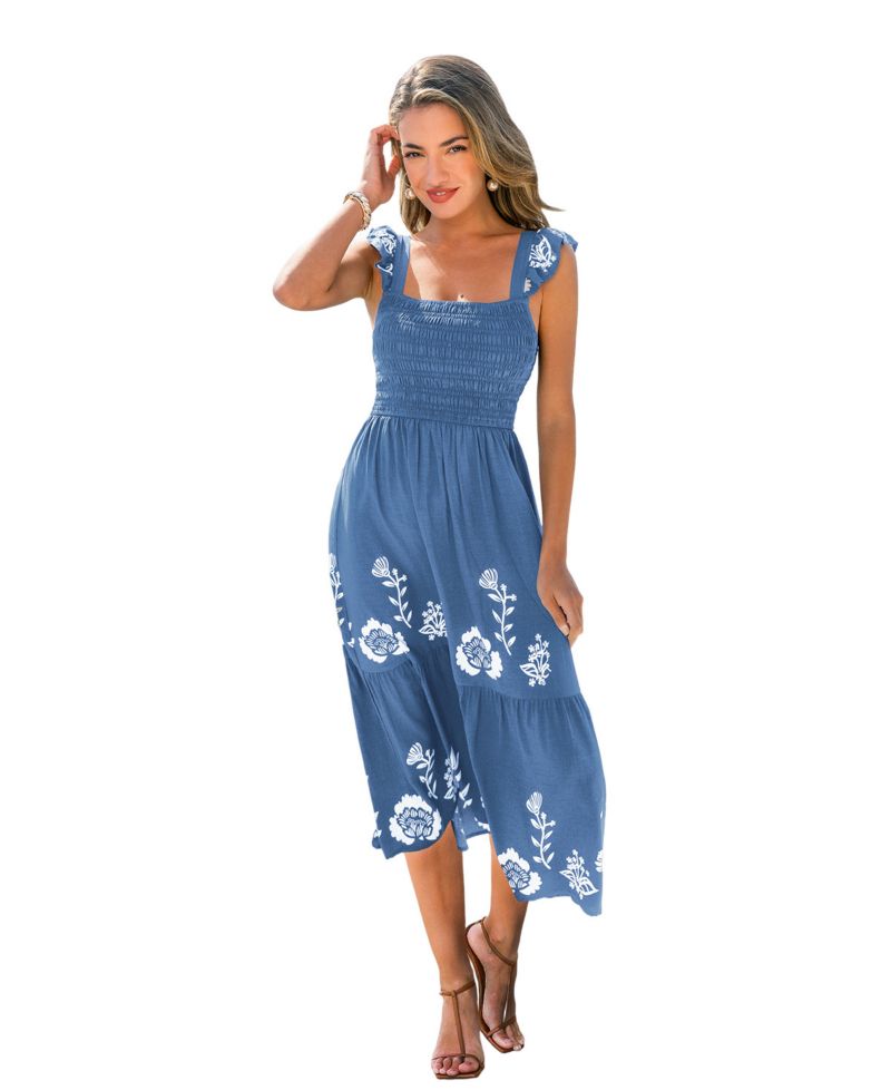 Women's Peak Season Floral Maxi Beach Dress