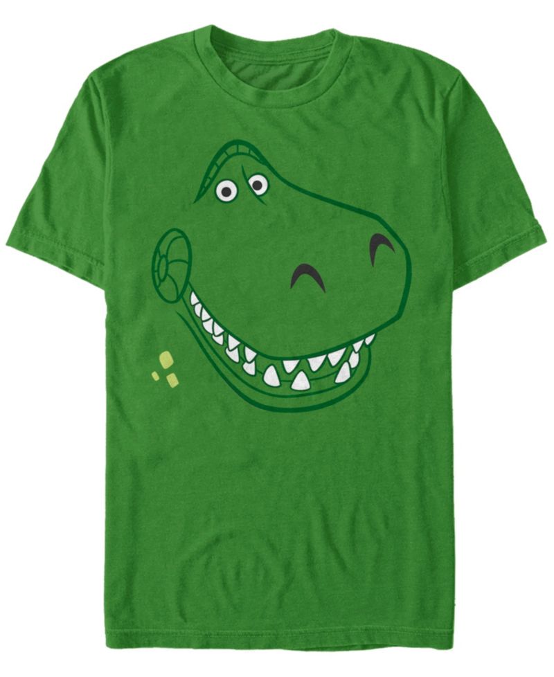 Disney Pixar Men's Toy Story Rex Big Face Costume Short Sleeve T-Shirt