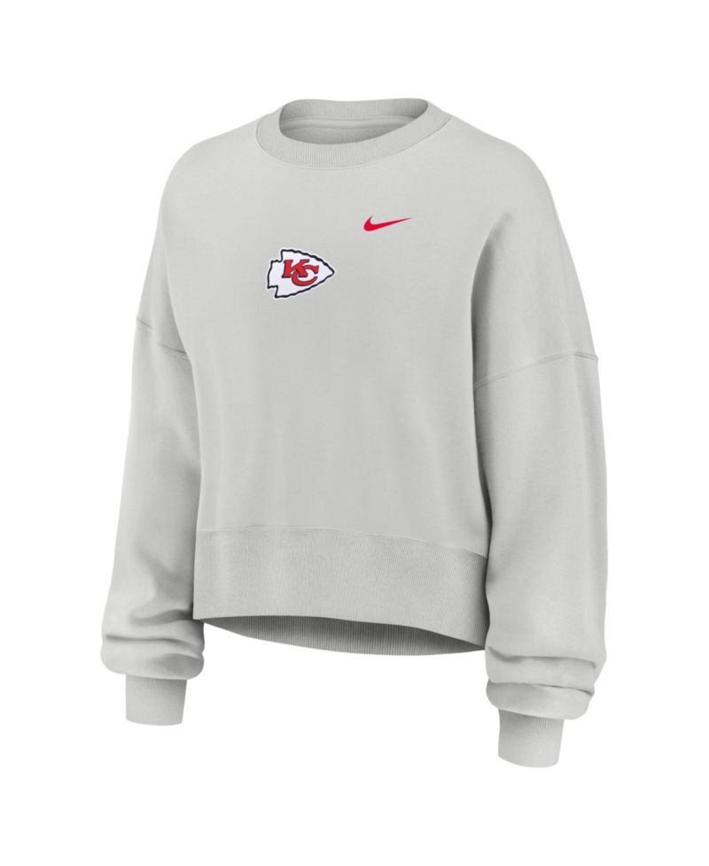 Women's Gray Kansas City Chiefs Oversized Primetime Phoenix Fleece Sweatshirt