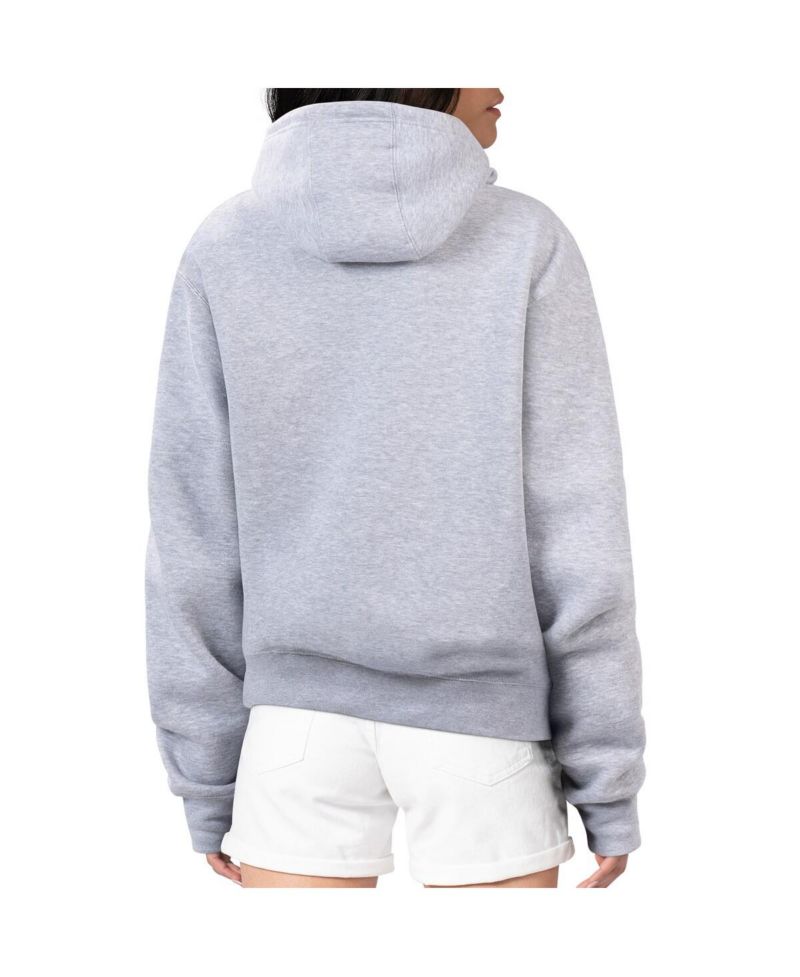 Women's Heather Gray Detroit Tigers Shadow Logo Graphic Pullover Hoodie