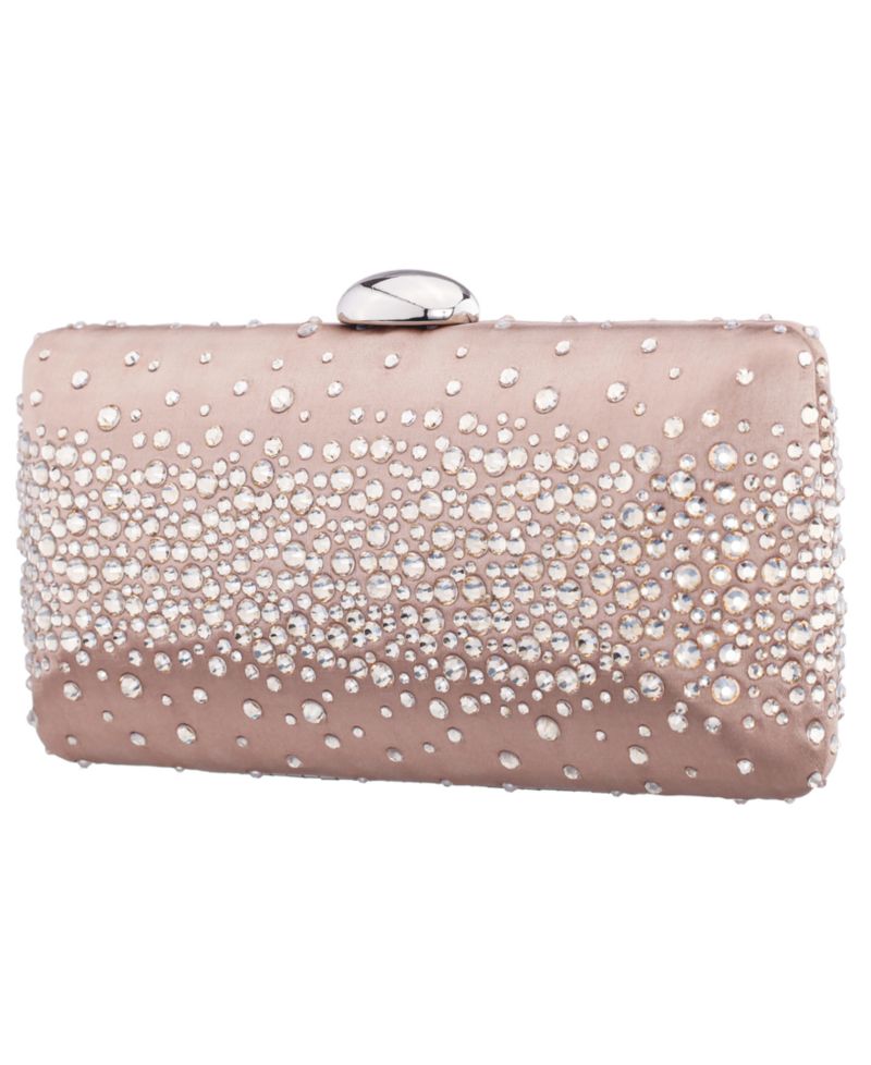 Crystal Scatter Pattern Minaudiere Small Clutch Handbag