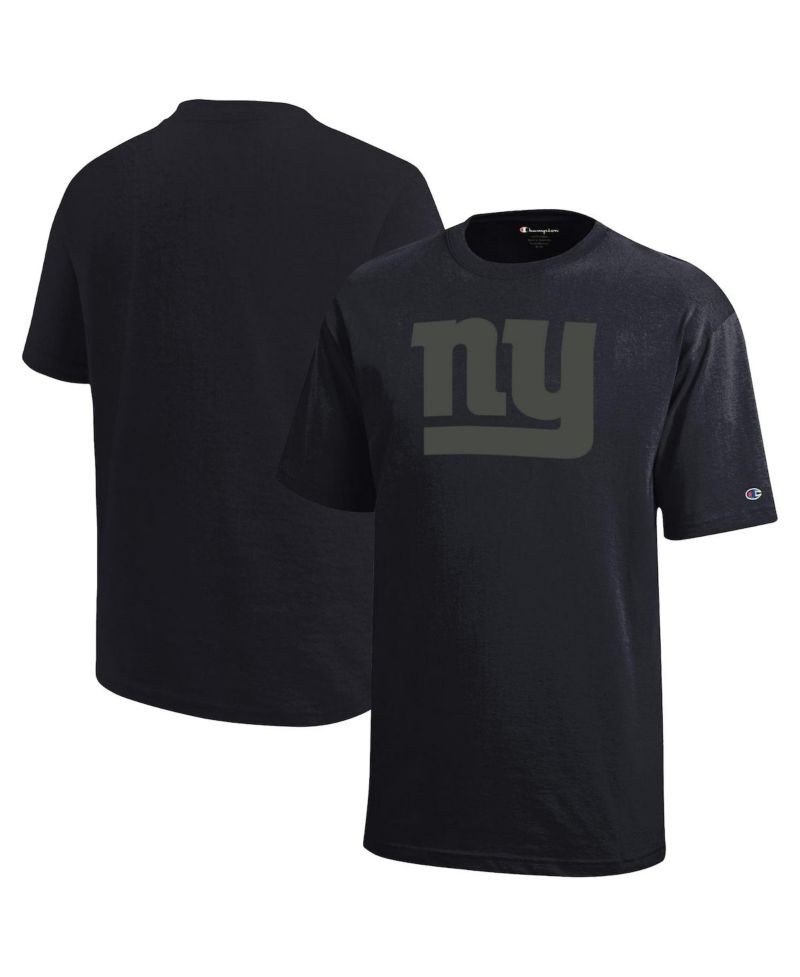 Big Boys and Girls Black New York Giants Tonal T-Shirt