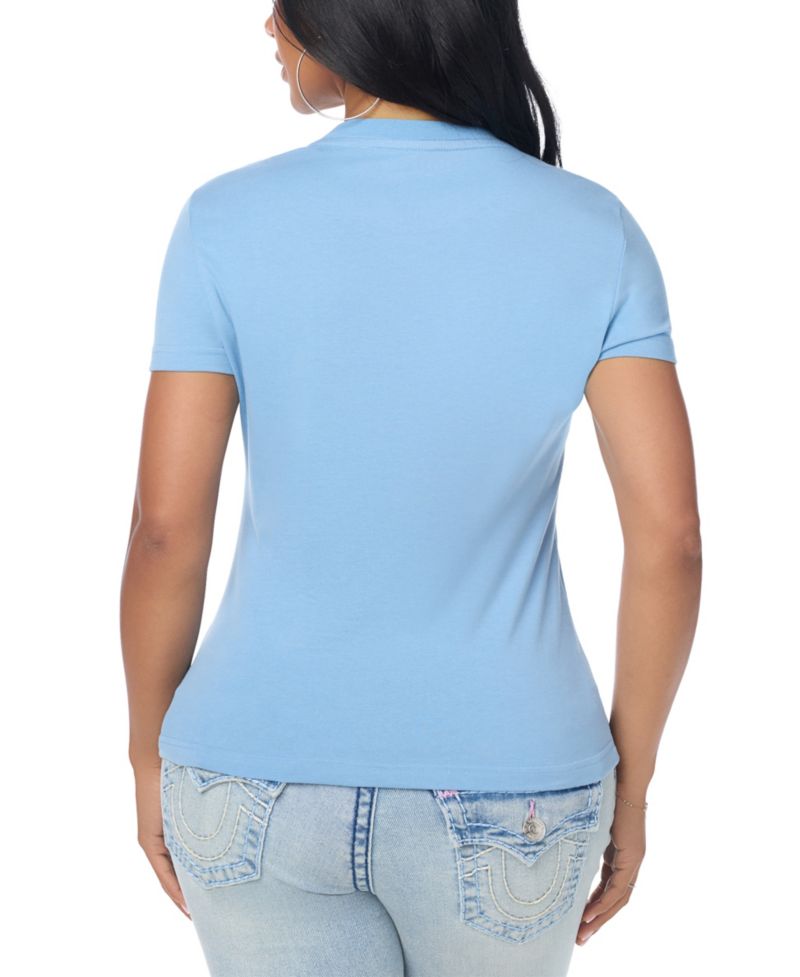 Women's Crystal Buddha Graphic Crewneck T-Shirt