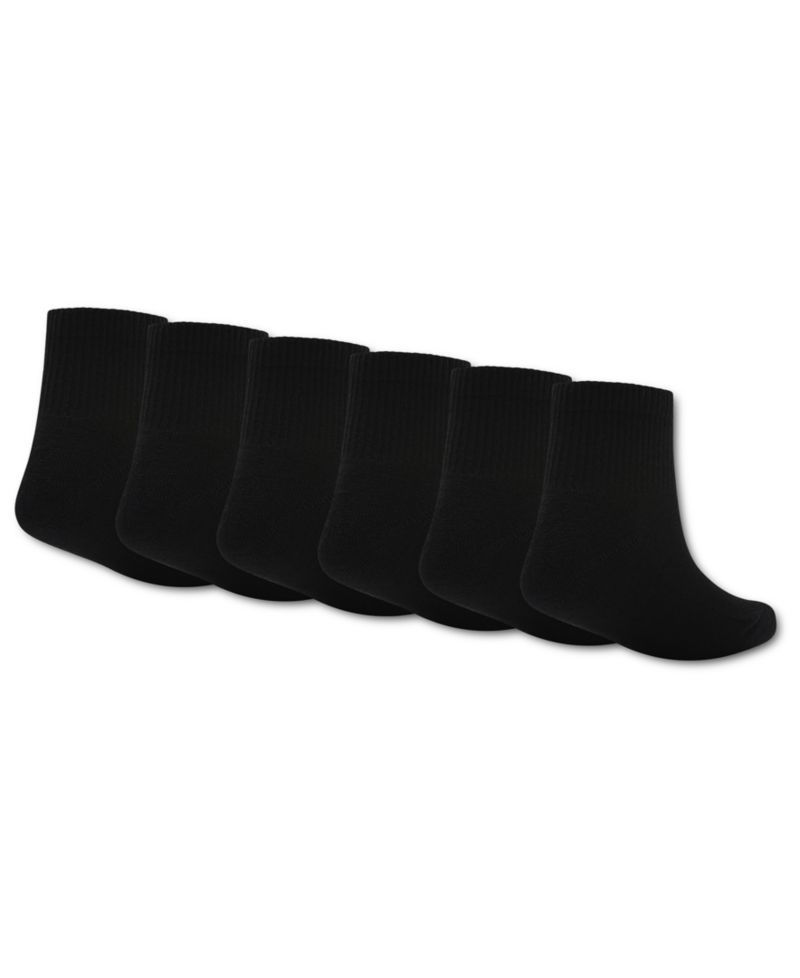 Boys' 7-11 Ankle Socks, 6-Pack