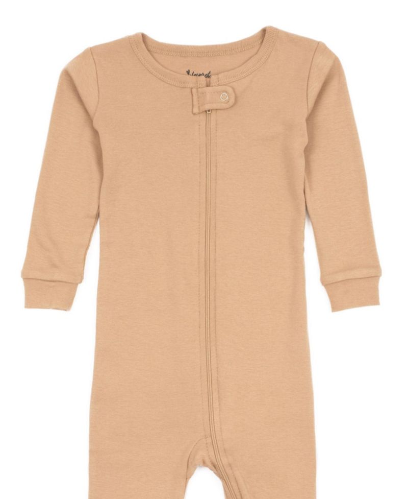 Toddler Matching Family One Piece Footed Cotton Long Sleeve Solid Color Pajamas 2T-5T