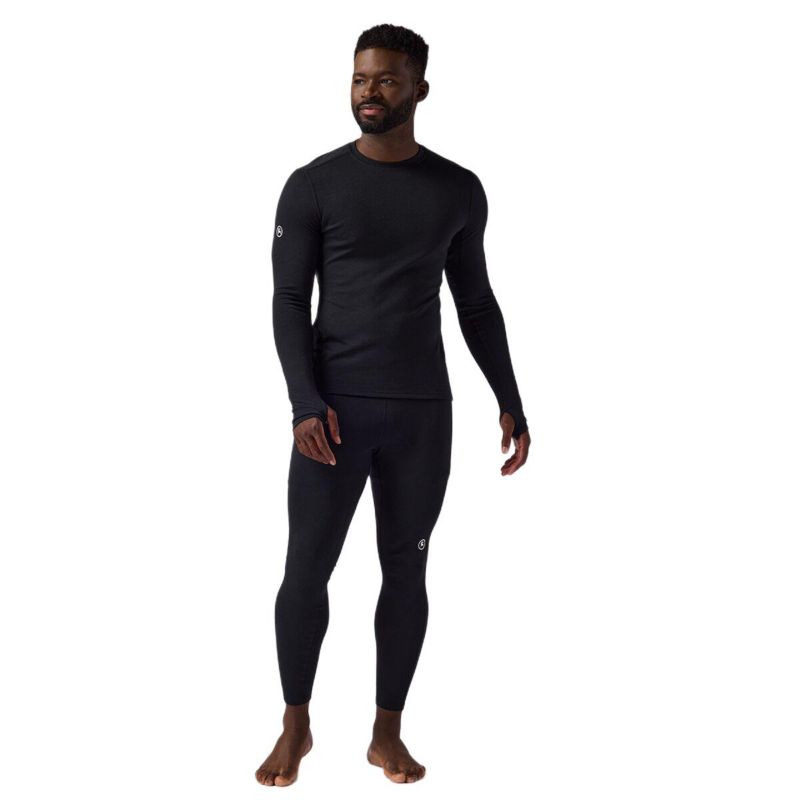 Men's Cedars RWS Merino Mid-Wt Baselayer Crew Top Midweight Long Underwear Tops