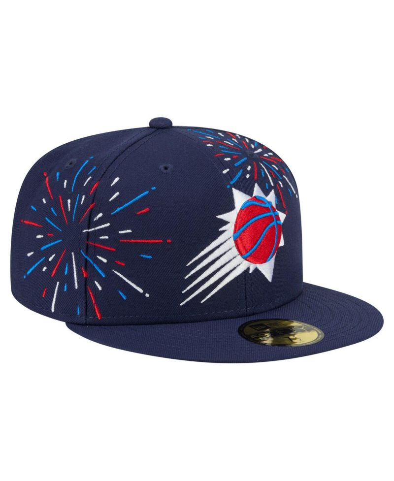 Men's Navy Phoenix Suns Americana Fireworks 59FIFTY Fitted Hat