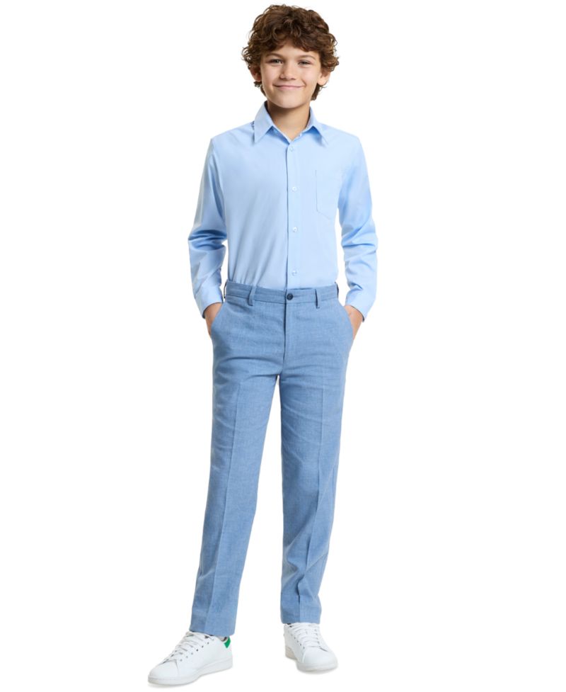 Boys' 8-20 Linen Pocket Detail Pants