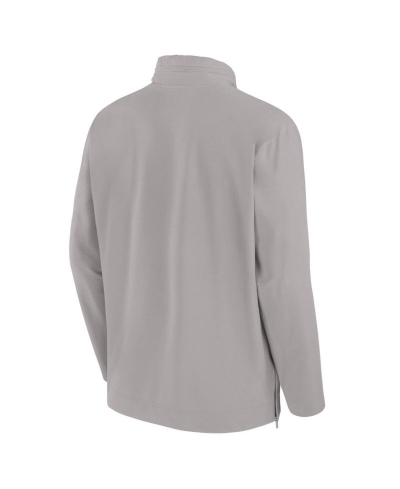 Men's Pewter USC Trojans Sideline Coaches Quarter-Zip Jacket