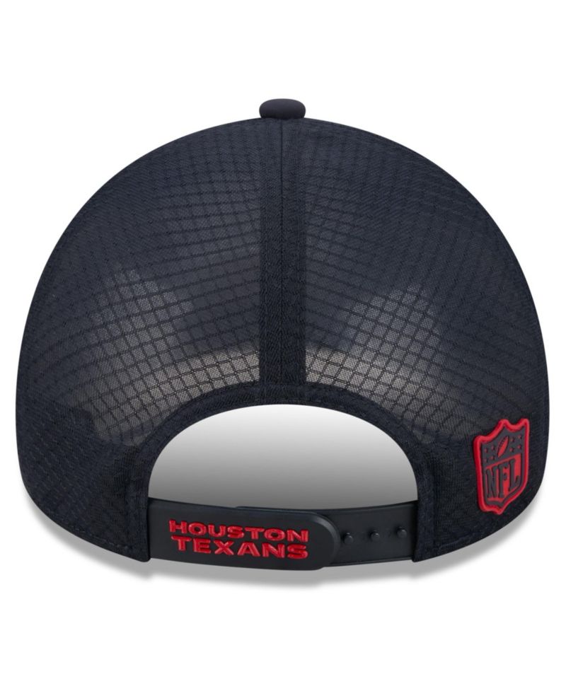Men's Navy Houston Texans 2026 Sideline Apex 9FORTY Adjustable Trucker Hat