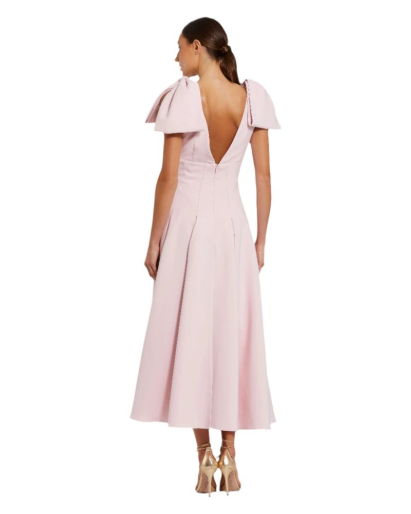 Women's Crepe A Line Midi Dress