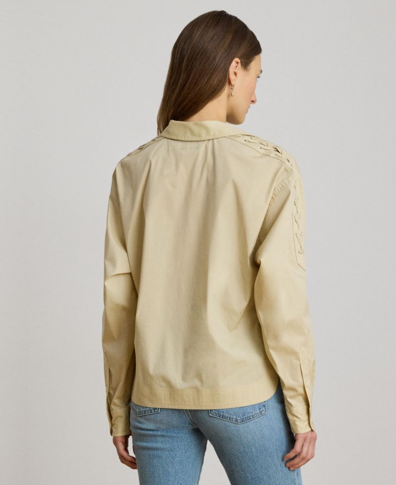 Women's Long-Sleeve Cropped Shirt