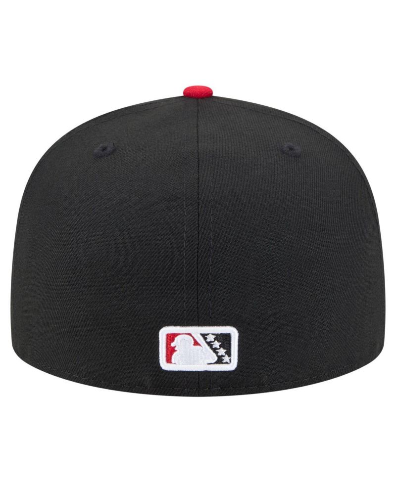 Men's Black/Red Fresno Grizzlies Authentic Collection 59FIFTY Fitted Hat