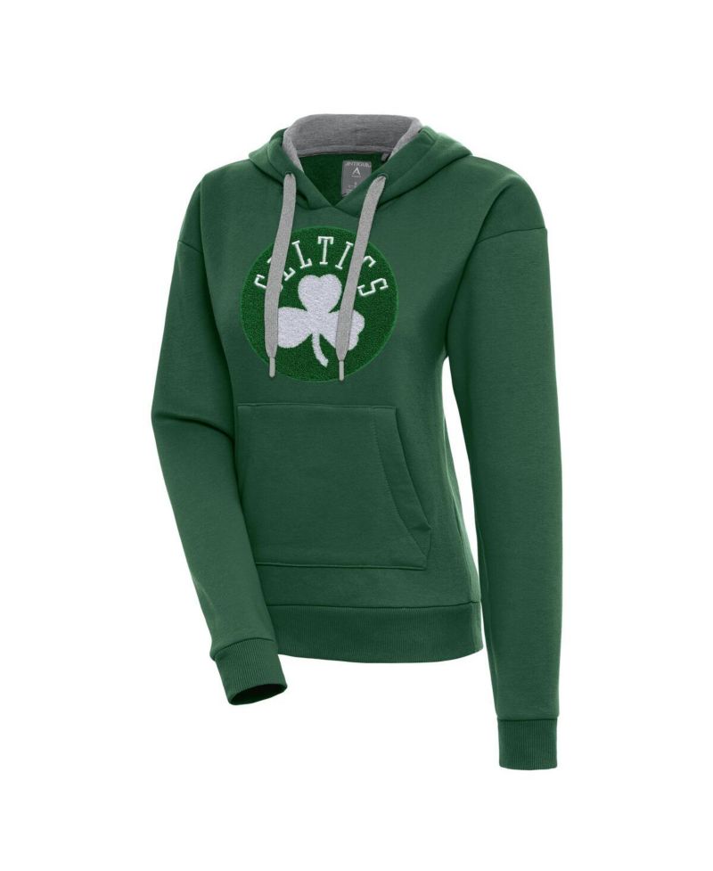 Women's Hunter Green Boston Celtics Victory Pullover Hoodie