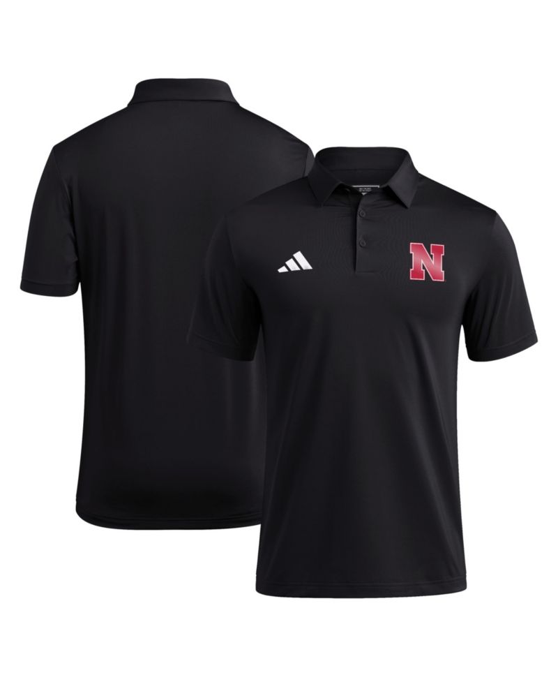Men's Black Nebraska Huskers Our Red Burns Brighter Ultimate365 Polo