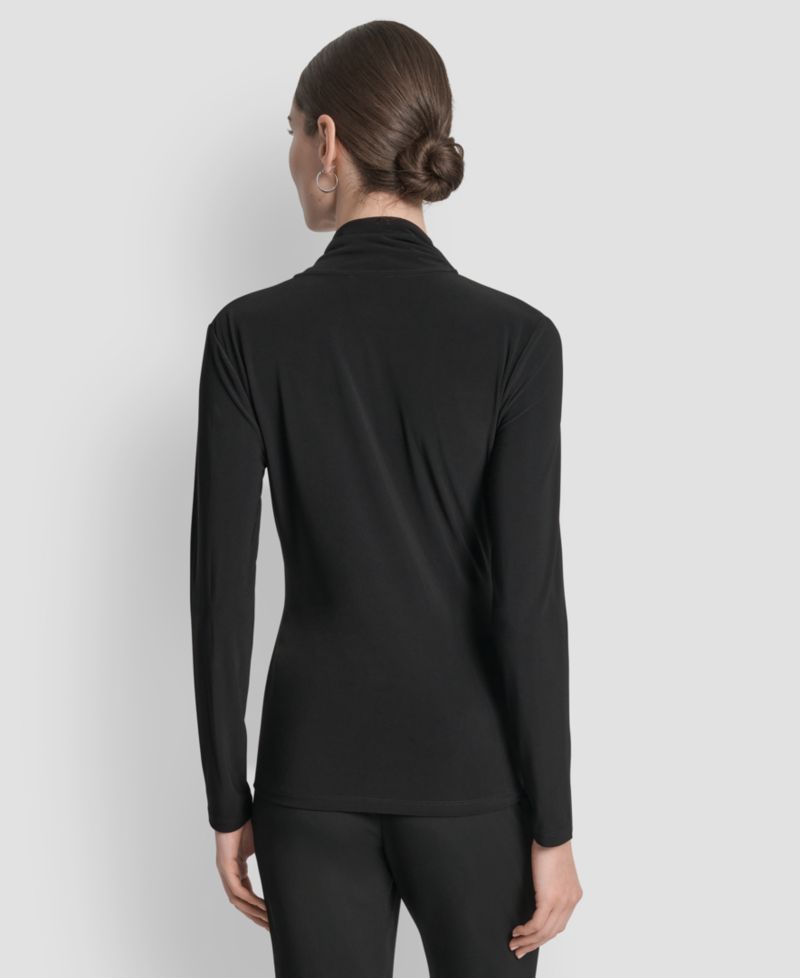 Petite Matte Jersey Faux Wrap Top