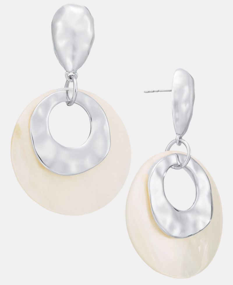 Double Circle Drop Earrings
