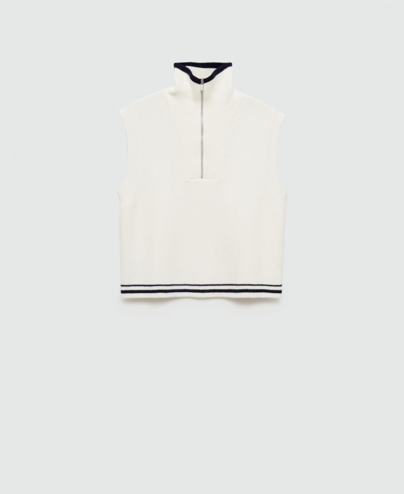 Women's Zipper Detail Knitted Vest
