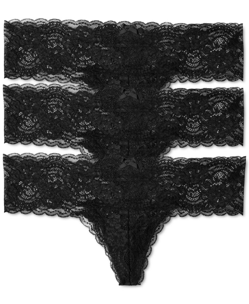 Women's Obsessed Super Soft Low Rise Women's Lace Thong 3Pack