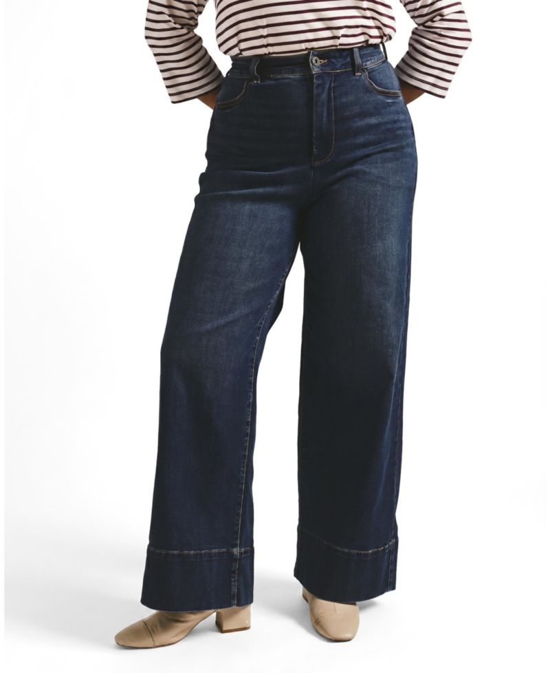 Plus Size Carrie High Rise Wide Leg Jeans