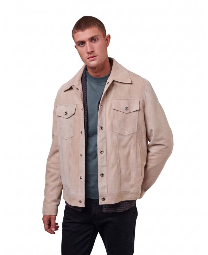 Men's Enzo Suede Shirt Jacket