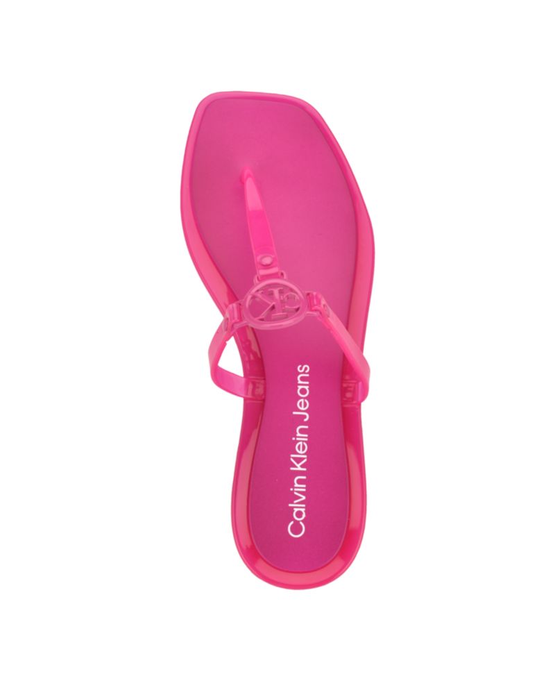 Women's Edhen Logo T-Strap Flat Jelly Sandals