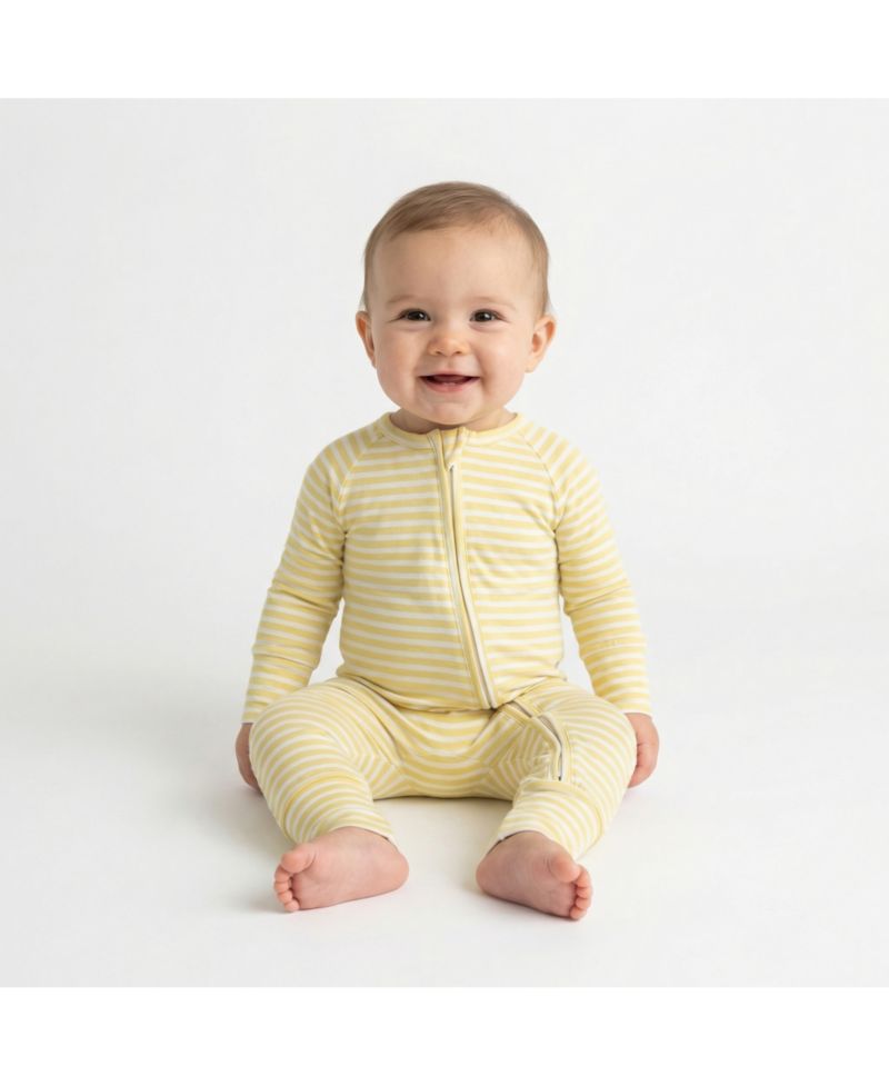 Baby Lemon Stripe Sleeper