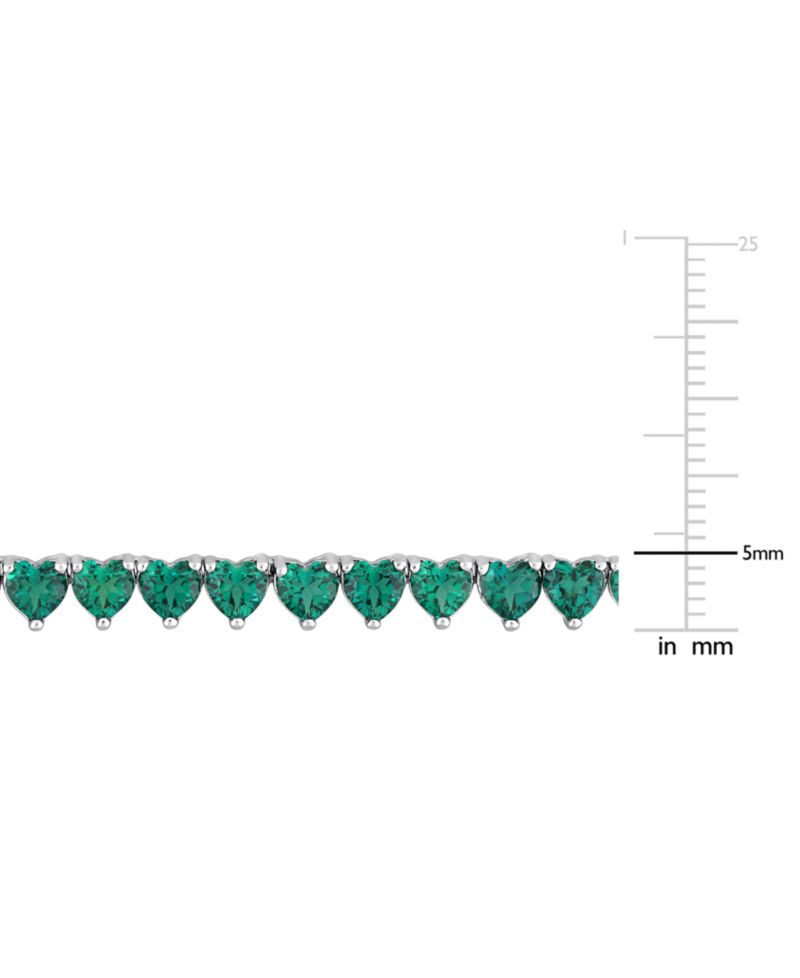 Lab Grown Emerald (24 ct. t.w.) 18" Collar Necklace in Sterling Silver