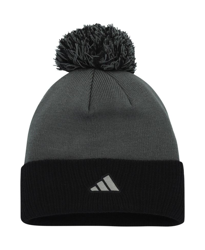 Women's Gray Vegas Golden Knights Laurel Cuffed with Pom Knit Hat
