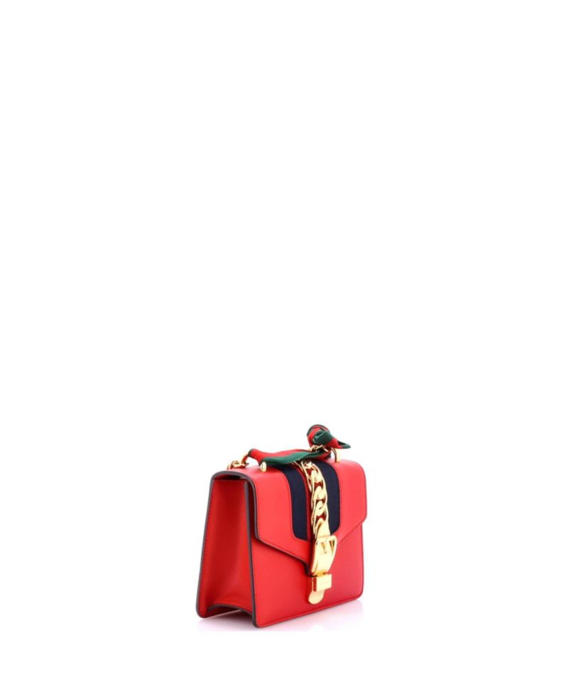 Mini Sylvie Chain Shoulder Bag Leather