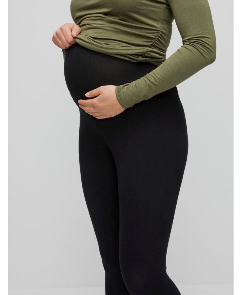 Women's Basic Secret Fit Belly Crop Leggings - Black - Size: Large - Motherhood