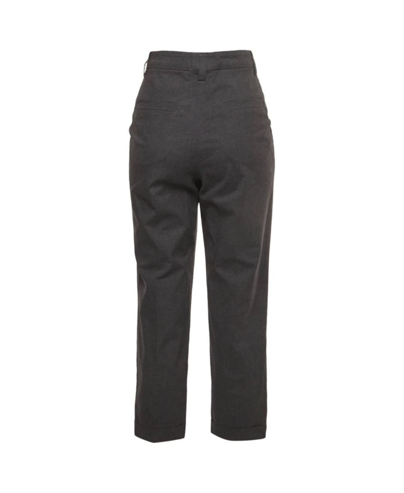Women's Cotton Blend Straight Fit Trousers