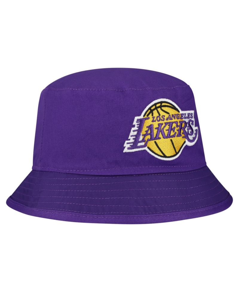 Men's White Los Angeles Lakers Team Cheer Reversible Bucket Hat