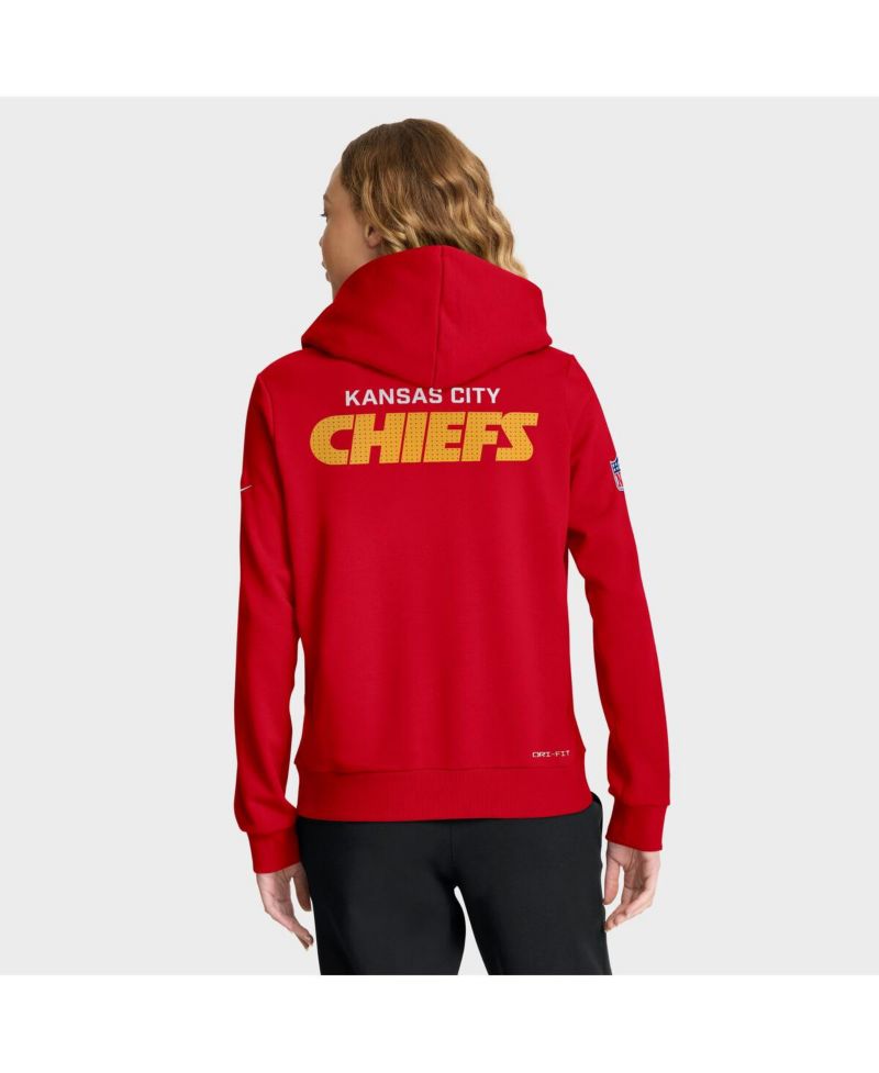 Women's Red Kansas City Chiefs Sideline Standard Issue Initial Home Dri-FIT Hoodie