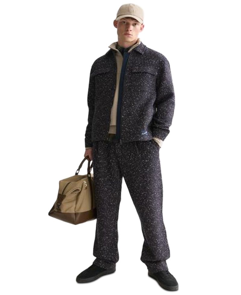 Men's Tailored Wool-Blend Tweed Jacket