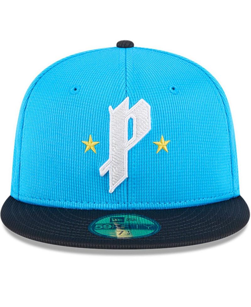 Men's Neptune Blue/Navy Philadelphia Phillies City Connect Batting Practice 59FIFTY Fitted Hat