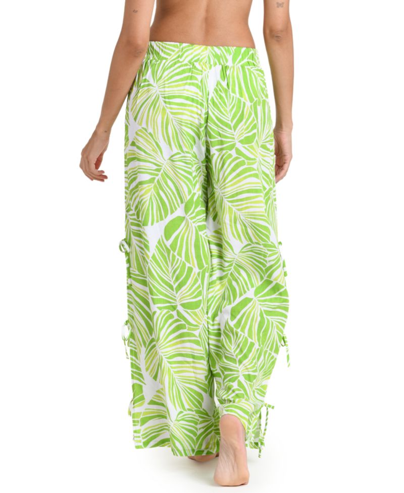 Women's Serene Palm Print Pull-On Swim Cover-Up Pants