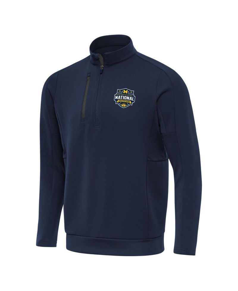 Men's Navy Michigan Wolverines 2026 NCAA Men's Basketball National Champions Generation Quarter-Zip Pullover