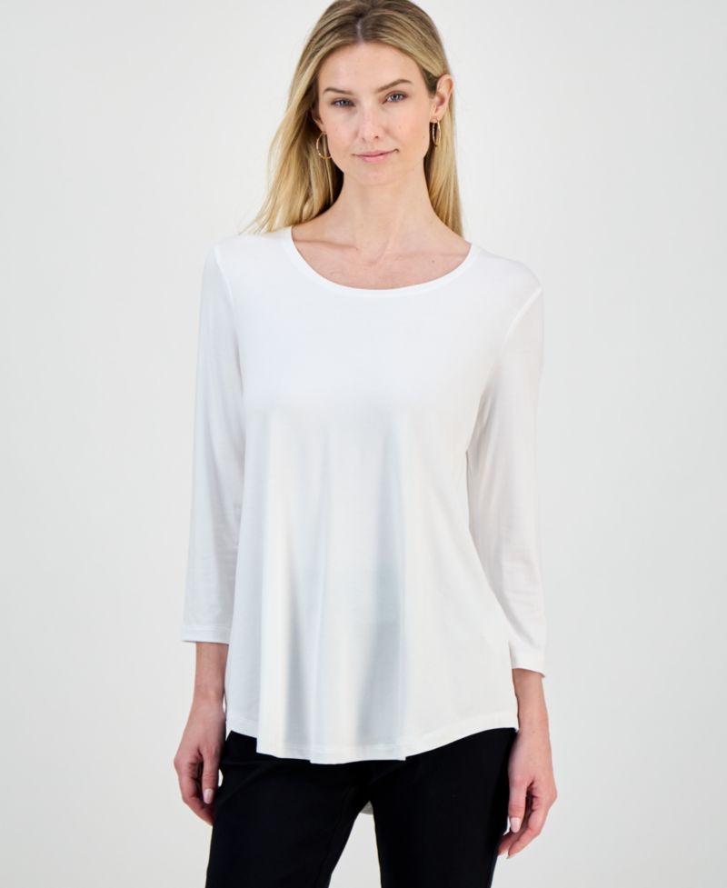 Women's 3/4-Sleeve Scoop Neck Top