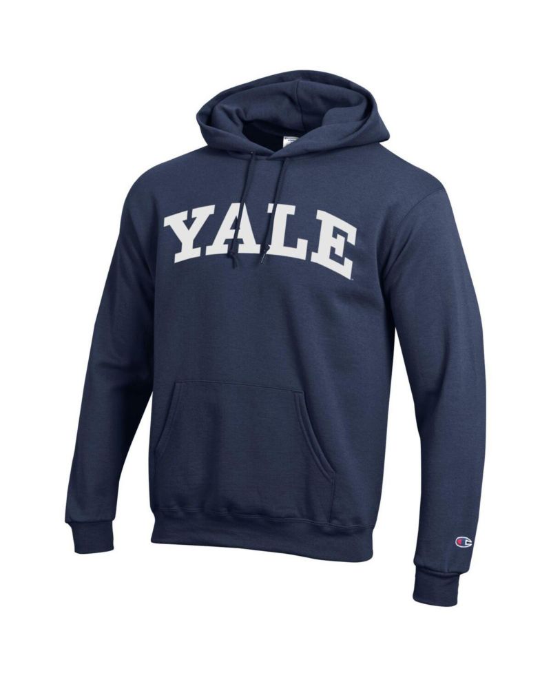 Men's Navy Yale Bulldogs Basic Arch Fleece Pullover Hoodie