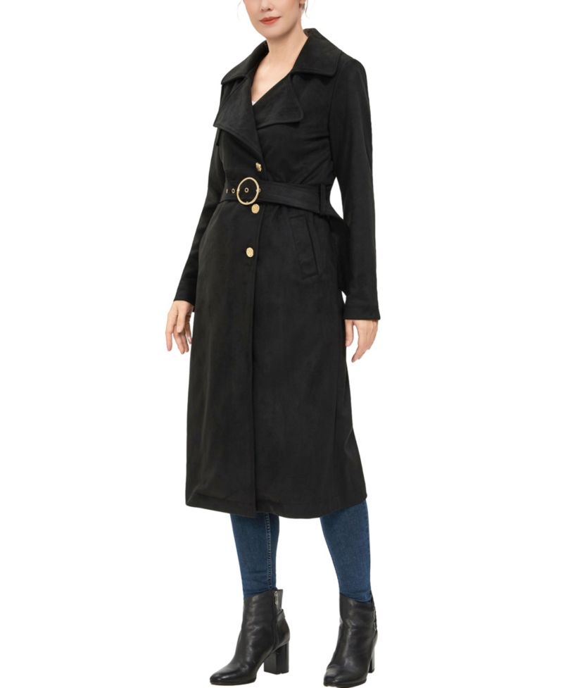 Women's Natalia Faux Suede Trench Coat