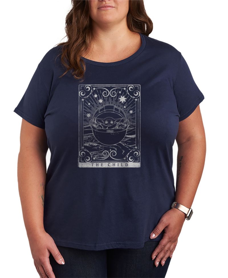 Plus Size The Mandalorian Child Tarot Grogu Graphic T-Shirt