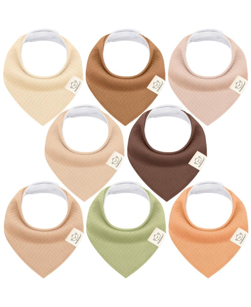 8pk Quin Bandana Bibs, Baby Bibs for Drooling and Teething, Cotton Drool Bibs for Baby Girl, Baby Boy
