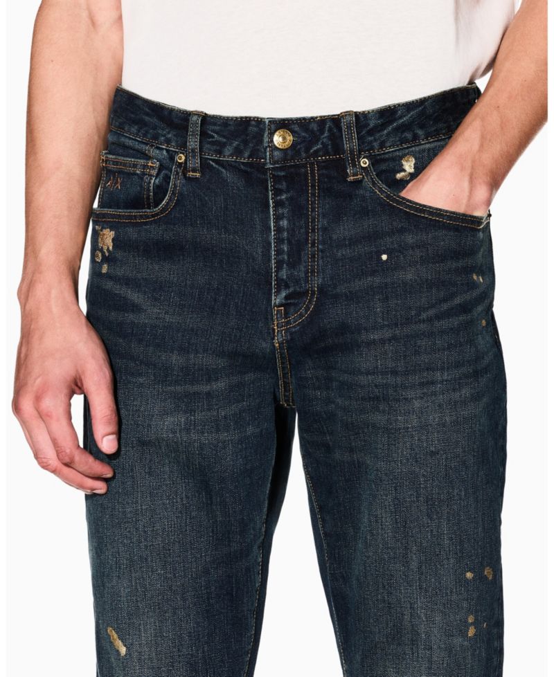 Men's J14 Slim Gold Splatter Jeans