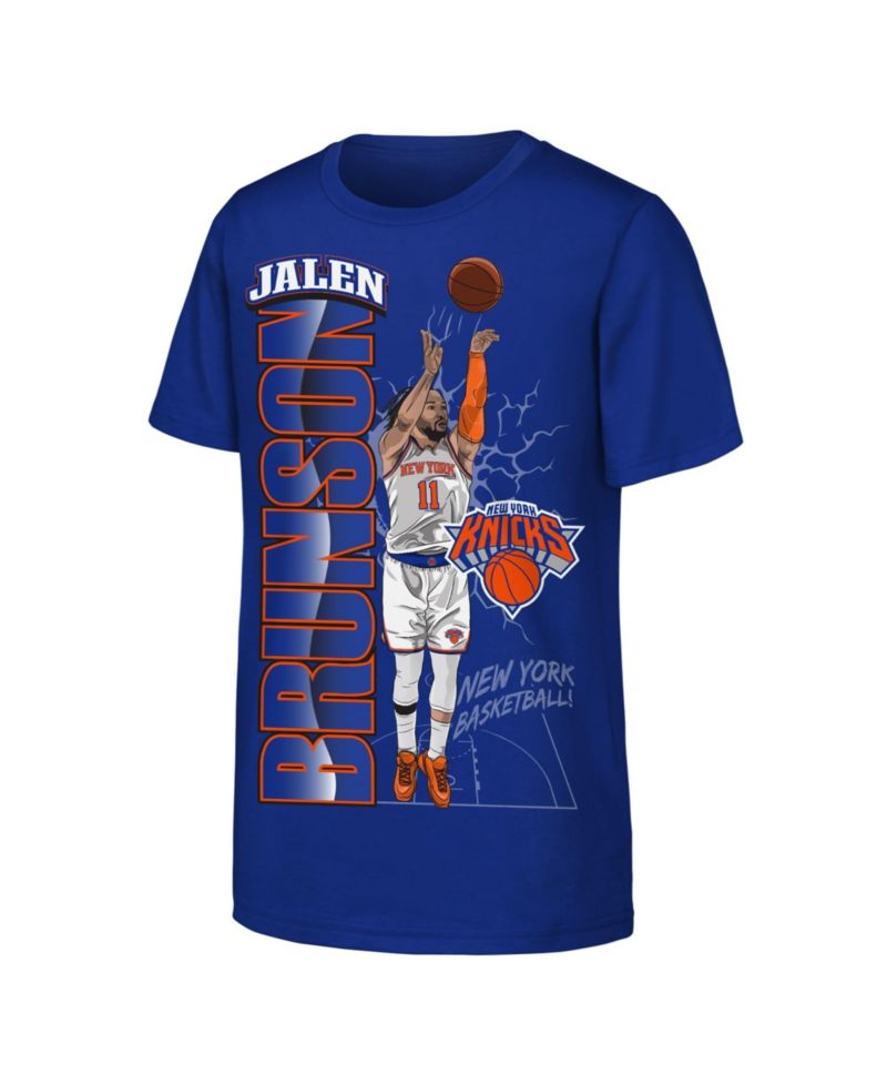 Big Boys and Girls Jalen Brunson Royal New York Knicks Height T-Shirt