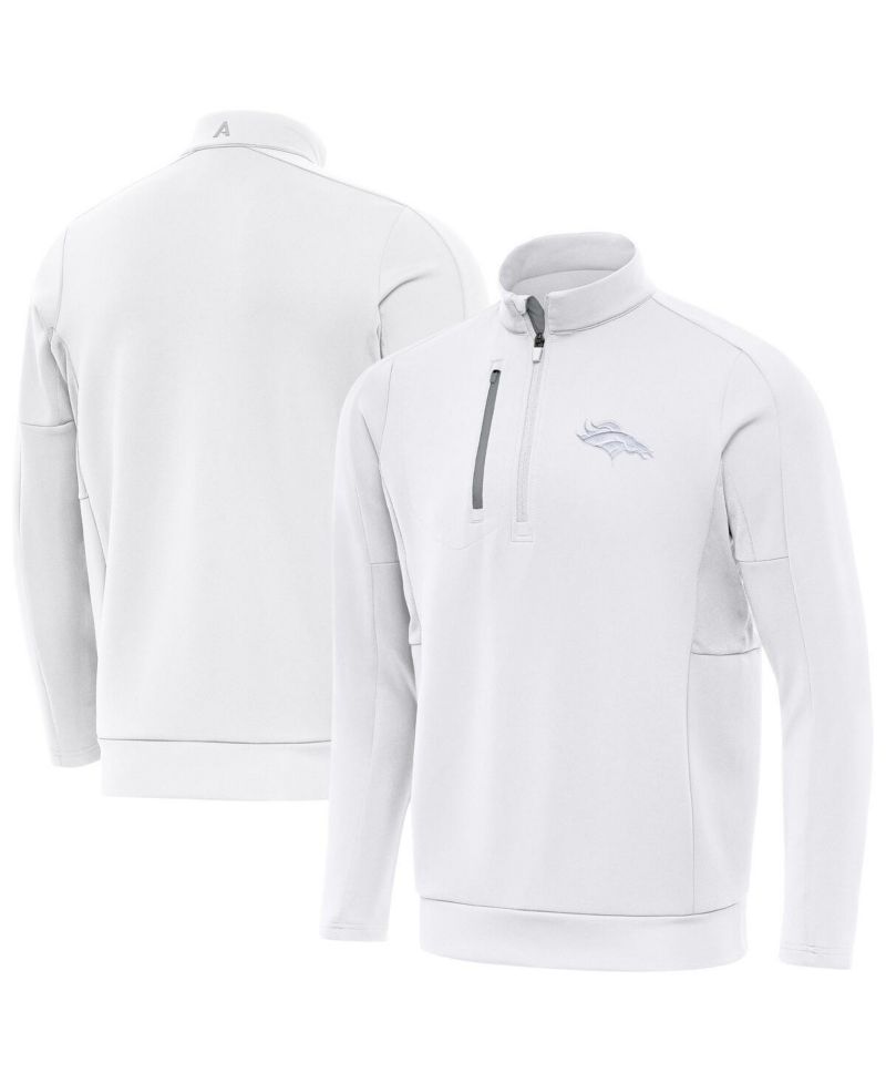 Men's White Denver Broncos Generation Quarter-Zip Jacket