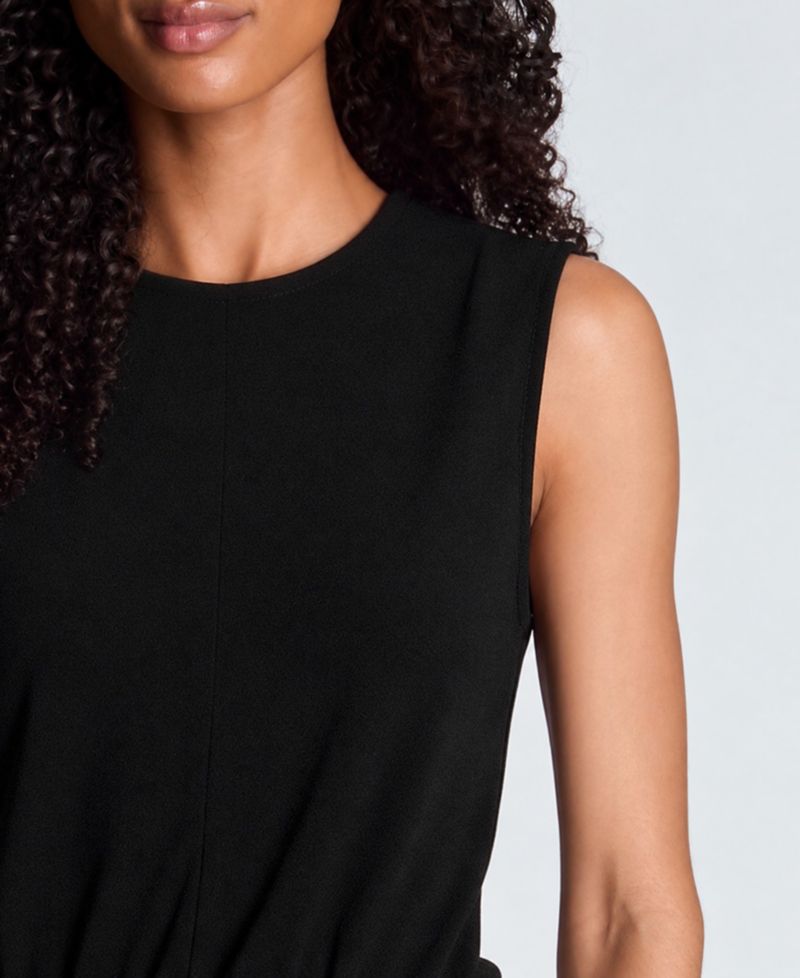 Women's Asymmetric-Hem Textured-Crepe Dress