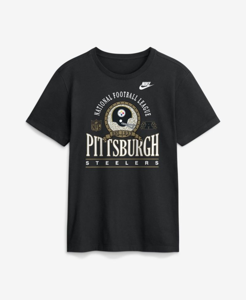 Men's Rewind Essential Pittsburgh Steelers Screen-Printed Throwback T-Shirt