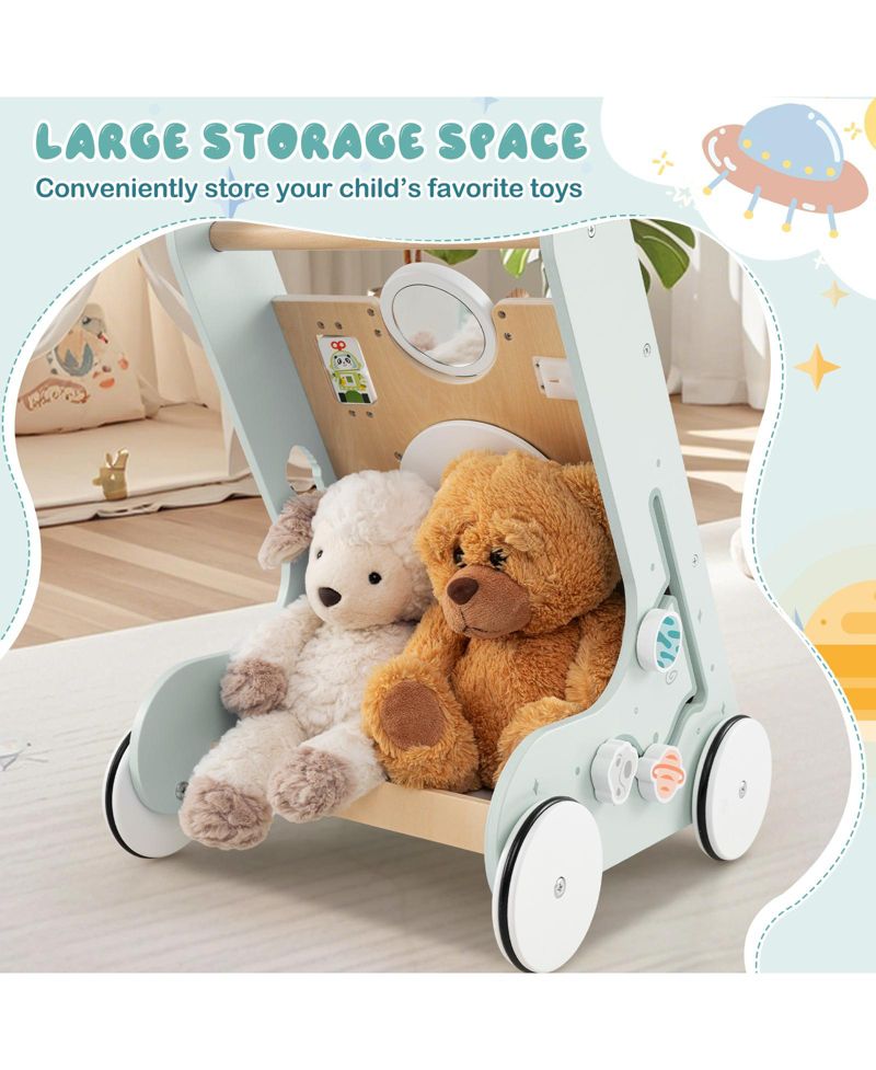 Kids Push Walker Learning Activity Center with Wheels